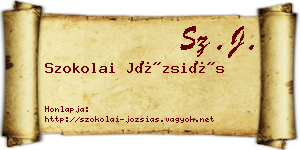 Szokolai Józsiás névjegykártya